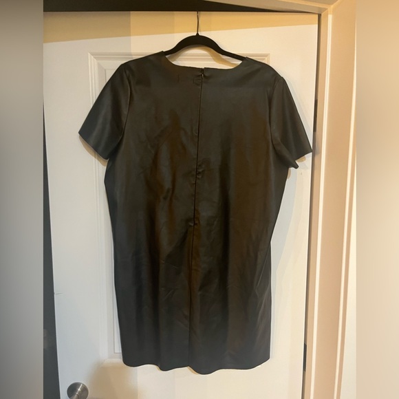 Top shop black leather dress size 12 - Picture 2 of 3